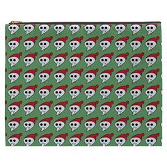 Comic Head Skull - Hat Red - Cartoon Skull Cosmetic Bag (xxxl) by DinzDas