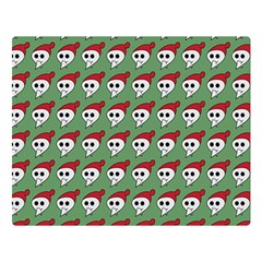 Comic Head Skull - Hat Red - Cartoon Skull Double Sided Flano Blanket (large)  by DinzDas