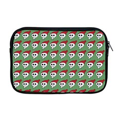 Comic Head Skull - Hat Red - Cartoon Skull Apple Macbook Pro 17  Zipper Case by DinzDas