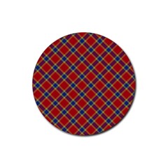 Scottish And Celtic Pattern - Braveheard Is Proud Of You Rubber Round Coaster (4 Pack)  by DinzDas