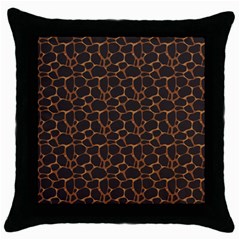 Animal Skin - Panther Or Giraffe - Africa And Savanna Throw Pillow Case (black) by DinzDas