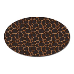 Animal Skin - Panther Or Giraffe - Africa And Savanna Oval Magnet by DinzDas