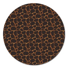 Animal Skin - Panther Or Giraffe - Africa And Savanna Magnet 5  (round) by DinzDas