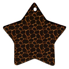 Animal Skin - Panther Or Giraffe - Africa And Savanna Star Ornament (two Sides) by DinzDas