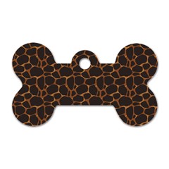 Animal Skin - Panther Or Giraffe - Africa And Savanna Dog Tag Bone (one Side) by DinzDas