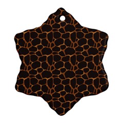 Animal Skin - Panther Or Giraffe - Africa And Savanna Snowflake Ornament (two Sides) by DinzDas