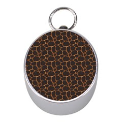 Animal Skin - Panther Or Giraffe - Africa And Savanna Mini Silver Compasses by DinzDas