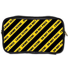 Warning Colors Yellow And Black - Police No Entrance 2 Toiletries Bag (two Sides) by DinzDas