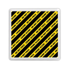 Warning Colors Yellow And Black - Police No Entrance 2 Memory Card Reader (square) by DinzDas