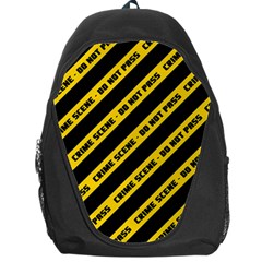 Warning Colors Yellow And Black - Police No Entrance 2 Backpack Bag by DinzDas