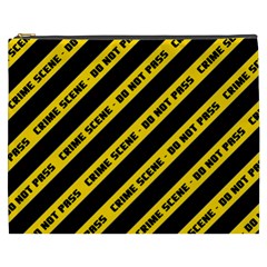 Warning Colors Yellow And Black - Police No Entrance 2 Cosmetic Bag (xxxl) by DinzDas