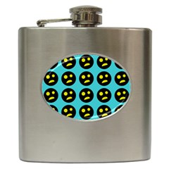 005 - Ugly Smiley With Horror Face - Scary Smiley Hip Flask (6 Oz) by DinzDas