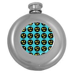 005 - Ugly Smiley With Horror Face - Scary Smiley Round Hip Flask (5 Oz) by DinzDas