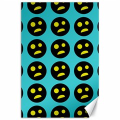 005 - Ugly Smiley With Horror Face - Scary Smiley Canvas 24  X 36  by DinzDas