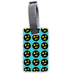 005 - Ugly Smiley With Horror Face - Scary Smiley Luggage Tag (one Side) by DinzDas