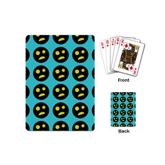 005 - Ugly Smiley With Horror Face - Scary Smiley Playing Cards Single Design (mini) by DinzDas