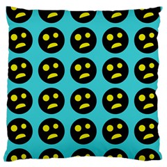 005 - Ugly Smiley With Horror Face - Scary Smiley Standard Flano Cushion Case (two Sides) by DinzDas