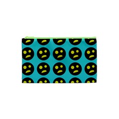 005 - Ugly Smiley With Horror Face - Scary Smiley Cosmetic Bag (xs) by DinzDas