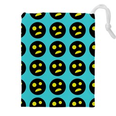 005 - Ugly Smiley With Horror Face - Scary Smiley Drawstring Pouch (4xl) by DinzDas