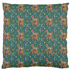 006 - Funky Oldschool 70s Wallpaper - Exploding Circles Large Cushion Case (one Side) by DinzDas