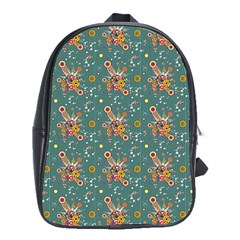 006 - Funky Oldschool 70s Wallpaper - Exploding Circles School Bag (xl) by DinzDas