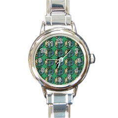 Bamboo Trees - The Asian Forest - Woods Of Asia Round Italian Charm Watch by DinzDas