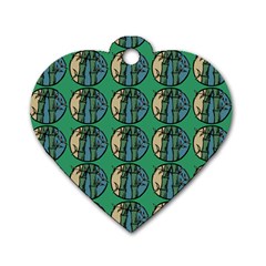 Bamboo Trees - The Asian Forest - Woods Of Asia Dog Tag Heart (two Sides) by DinzDas