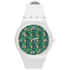 Bamboo Trees - The Asian Forest - Woods Of Asia Round Plastic Sport Watch (m) by DinzDas