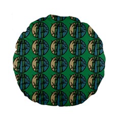 Bamboo Trees - The Asian Forest - Woods Of Asia Standard 15  Premium Flano Round Cushions by DinzDas