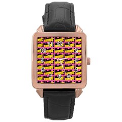 Haha - Nelson Pointing Finger At People - Funny Laugh Rose Gold Leather Watch  by DinzDas
