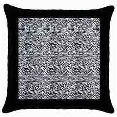 Zebra Pattern - Zebras And Horses - African Animals Throw Pillow Case (black) by DinzDas