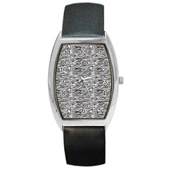 Zebra Pattern - Zebras And Horses - African Animals Barrel Style Metal Watch by DinzDas