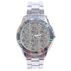 Zebra Pattern - Zebras And Horses - African Animals Stainless Steel Analogue Watch by DinzDas