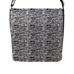 Zebra Pattern - Zebras And Horses - African Animals Flap Closure Messenger Bag (l) by DinzDas