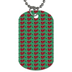 Evil Heart Graffiti Pattern Dog Tag (two Sides) by DinzDas