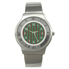 Evil Heart Graffiti Pattern Stainless Steel Watch by DinzDas