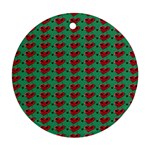 Evil Heart Graffiti Pattern Round Ornament (Two Sides) Front