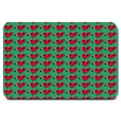 Evil Heart Graffiti Pattern Large Doormat  by DinzDas