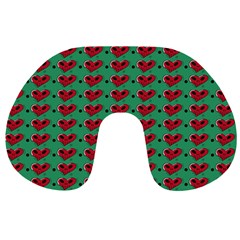 Evil Heart Graffiti Pattern Travel Neck Pillow by DinzDas