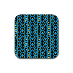 0059 Comic Head Bothered Smiley Pattern Rubber Coaster (square)  by DinzDas