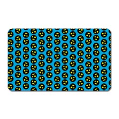 0059 Comic Head Bothered Smiley Pattern Magnet (rectangular) by DinzDas