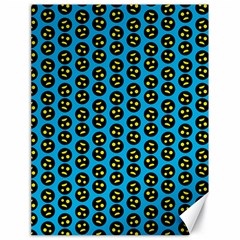 0059 Comic Head Bothered Smiley Pattern Canvas 18  X 24  by DinzDas
