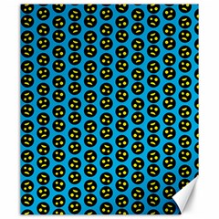 0059 Comic Head Bothered Smiley Pattern Canvas 20  X 24  by DinzDas