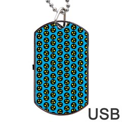 0059 Comic Head Bothered Smiley Pattern Dog Tag Usb Flash (two Sides) by DinzDas