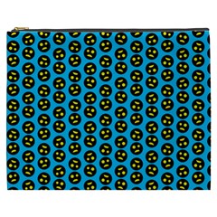 0059 Comic Head Bothered Smiley Pattern Cosmetic Bag (xxxl) by DinzDas