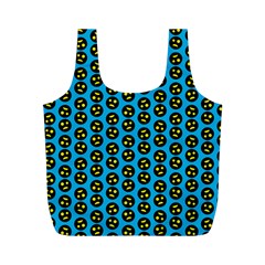 0059 Comic Head Bothered Smiley Pattern Full Print Recycle Bag (m) by DinzDas