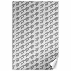 Comic Head Skull Hat Pattern 2 Canvas 24  X 36  by DinzDas