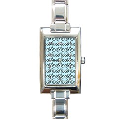 Mountain Bike - Mtb - Hardtail And Dirt Jump Rectangle Italian Charm Watch by DinzDas