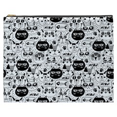 Cute Cat Faces Pattern Cosmetic Bag (xxxl) by TastefulDesigns