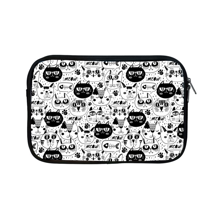 Cute Cat Faces Pattern Apple iPad Mini Zipper Cases